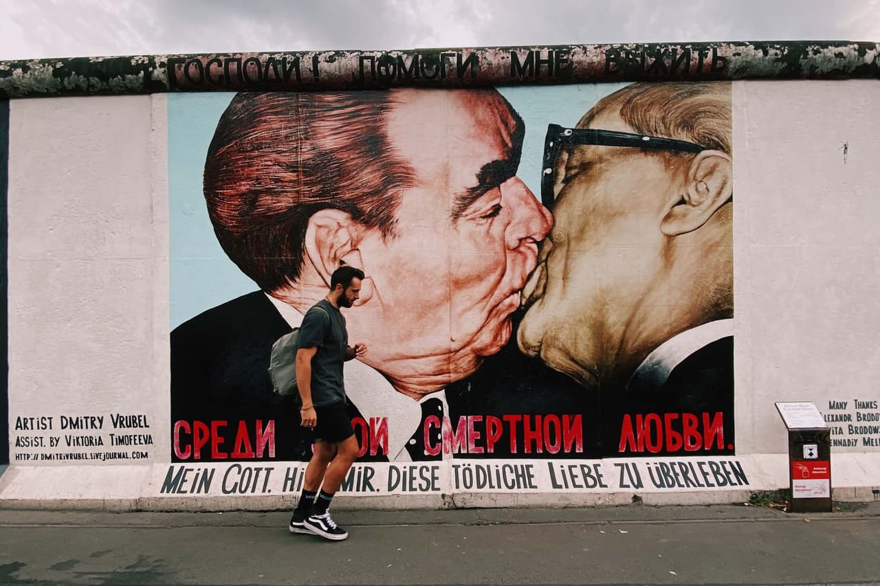 Me in front of the Berlin Wall